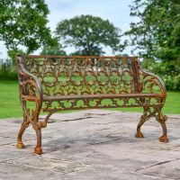 Victorian Cast Iron Two Seat Bench in an Rustic Finish