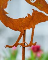 Rustic Robin Artistic Plant Pot Spike - Set of Two close up of feet