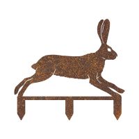 Sprinting Hare Silhouette in a Rustic Finish Sprinting Hare Silhouette in a Rustic Finish