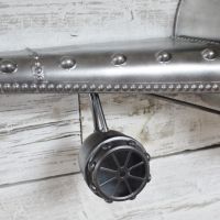 Rustic Silver Aeroplane Wall Clock