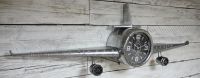 Rustic Silver Aeroplane Wall Clock