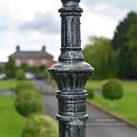 Lamp Post Column Fluted In Antique Silver Lamp Post Column Fluted In Antique Silver