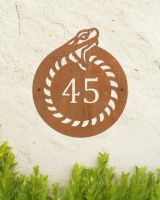 Rustic Snake Crest House Number Sign Rustic Snake Crest House Number Sign