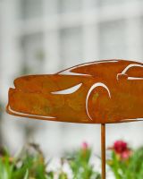 Rustic Sports Car Artistic Plant Pot Spike - Set of Two close up of front Rustic Sports Car Artistic Plant Pot Spike - Set of Two close up of front