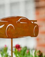 Rustic Sports Car Artistic Plant Pot Spike - Set of Two close up of rear Rustic Sports Car Artistic Plant Pot Spike - Set of Two close up of rear