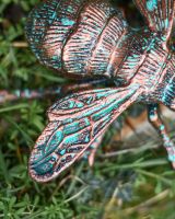 Close-Up of Rustic Verdigris Finish