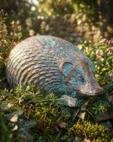 Rustic Verdigris Cast Aluminium Hedgehog Garden Sculpture - 14cm digital illustration Rustic Verdigris Cast Aluminium Hedgehog Garden Sculpture - 14cm digital illustration