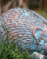 Close-Up of Rustic Verdigris Finish Close-Up of Rustic Verdigris Finish