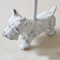 View of the Top of the Rustic West Highland White Terrier Door Stop