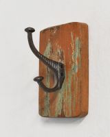 Rustic Wood And Iron Coat Hook light rectangular Rustic Wood And Iron Coat Hook light rectangular