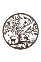 Rustic Woodland Scene Round Wall Art