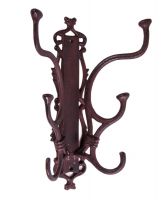 "Hanzelhurst Court" Ornate 6 Arm Wall Mounted Iron hook