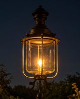 Black Belgravia Lantern 83cm Digital Illustration At Night 