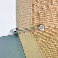 Bright Chrome Florentine Stair Clips in Situ