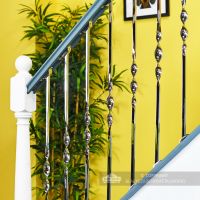 "Alessi" Single Bold Twist Stainless Steel Stair Spindle