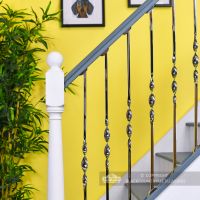 "Alessi" Single Bold Twist Stainless Steel Stair Spindle