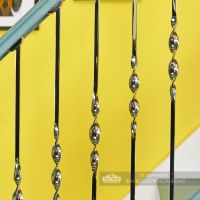 "Alessi" Single Bold Twist Stainless Steel Stair Spindle