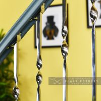 Alessi Double Bold Twist Stainless Steel Stair Spindle Alessi Double Bold Twist Stainless Steel Stair Spindle