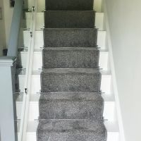 Ball Finial Bright Chrome Stair Rods in Use in the Home