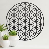 Geometry "Flower of Life" Steel Wall Art in the Home Geometry "Flower of Life" Steel Wall Art in the Home