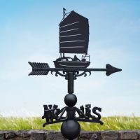 Weathervane with Sailboat & Chinese Junk Sail Topper in Situ