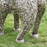 Close-up of the Legs on the "Sambaku" Bronze Garden Elephant Sculpture