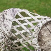 Close-up of the Detail on the Back of the "Sambaku" Bronze Garden Elephant Sculpture