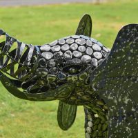 Close-up of the Face of the "Sambaku" Garden Elephant Sculpture