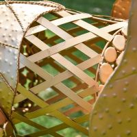 Detail on the Back of the "Sambaku" Gold Garden Elephant Sculpture