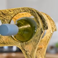 Close up of "Stag" Wine Rack with Bottle for reference 