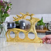 "Laying Stag" in Gold Finish 