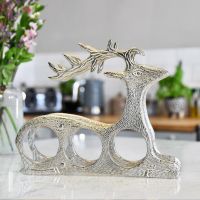 Antique Nickel "Laying Stag" Wine Rack in Kitchen Antique Nickel "Laying Stag" Wine Rack in Kitchen