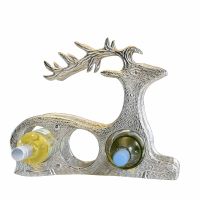 Antique Nickel "Laying Stag" Wine Rack Antique Nickel "Laying Stag" Wine Rack