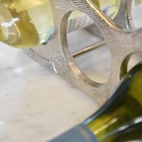 Close up of "Laying Stag" Wine Rack frame with circular bottle holder Close up of "Laying Stag" Wine Rack frame with circular bottle holder