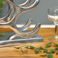 Contemporary Nickel Wine Rack