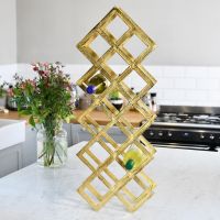 "Geometric Grid" Wine Rack on Kitchen Countertop  "Geometric Grid" Wine Rack on Kitchen Countertop