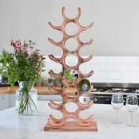 "Tree" Wine Rack in Copper Finish 