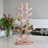 Copper "Tree" 21 Bottle Wine Rack 