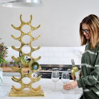 "Tree" 21 Bottle Wine Rack in Gold Finish "Tree" 21 Bottle Wine Rack in Gold Finish