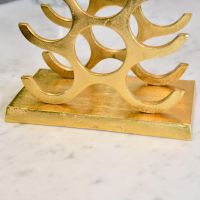 Close up of rectangular base on "Tree" 21 Bottle Wine Rack Close up of rectangular base on "Tree" 21 Bottle Wine Rack