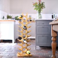 "Tuscany" Gold Wine Rack in Kitchen Setting 