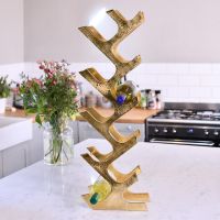 Gold "Art Deco" Wine Rack in Full 