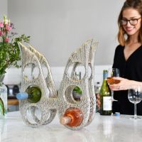 "Angel Wings" Wine Rack on Kitchen Countertop 