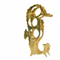 Gold "Seahorse" Wine Rack