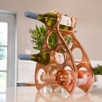 Side view of "Wine Lodge" Wine Rack with Bottles in place 