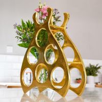 Side view of Gold "Wine Lodge" Wine Rack 