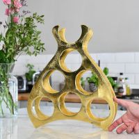 "Wine Lodge" Gold Wine Rack on Kitchen side 
