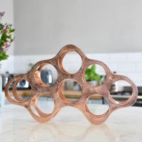 Wine Rack "Cloud" in Copper Finish 