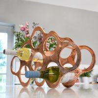 Side view of Copper "Cloud" Wine Rack in Situ 
