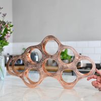 "Cloud" Wine Rack in Copper Finish 
